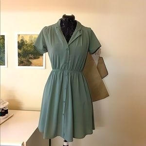 Sea green monteau dress